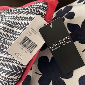 Lauren Carter Floral Throw Reversible Pillow w/ Coral Piping & Pillow Insert - 2